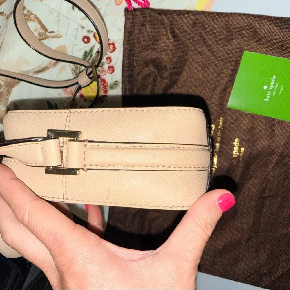Kate Spade Newbury Lane Cammie crossbody nude purse Saffiano leather dust bag - Picture 6 of 16